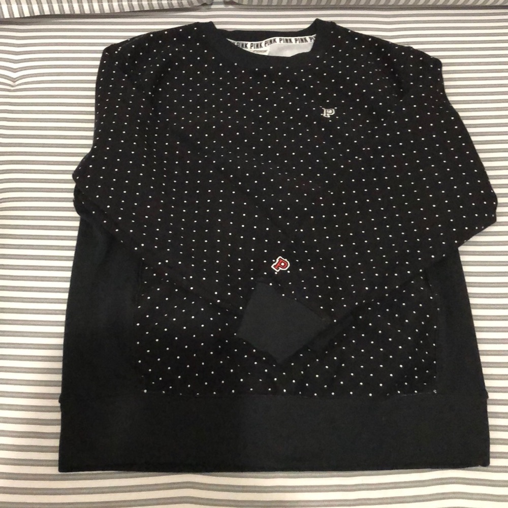 Pink Collegiate Crew Pullover L